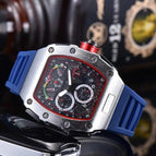 Men's watch 6-Pin Running Seconds Quartz Men's Watch European Barrel-Shaped Watch Multifunctional Watch 9791