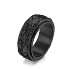 God's eye stainless steel ring men's rotatable antique titanium steel ring hand jewelry