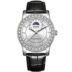 KIMSDUN Diamond Moon Phase Men's Watch Fashion Waterproof Quartz Watch K-1219B