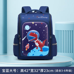 Children's schoolbag school boys dinosaur load reduction and spine protection 2023 new cartoon backbag