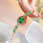 Gedi Niche High-Grade women Watch Luxury Oval Quartz Watch Jewelry Four-Leaf Clover Medieval Bracelet Watch 51120