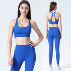 Women yoga suits sports bra hip fitness pants two-piece tight-fitting sports set girls running dancing clothing 9104-6150
