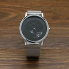 Korean Concept Fashion Watch man and women watch Woven Mesh Neutral Watch Turntable Trend Steel Belt Watch