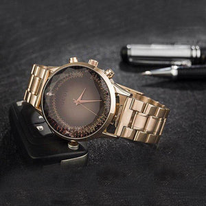 GUOU 8107 Women's Watches Rose Gold Stainless Steel Watch Diamond Fashion Ladies Watch Luxury Clock Women