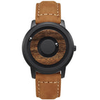 EUTOUR New wooden dial, simple magnetic steel ball, fashion concept watch, parallel steel ball holder, Tiktok watches with box gift for father,men, women