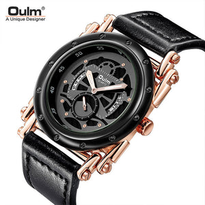 Oulm watch for men new Korean personalized calendar luminous leather watch fashion quartz watch HP3399