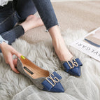 2022 spring new shoes women's diamond casual flat bottom shallow mouth single shoes women's large 222-6
