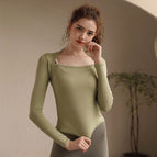 New fitness clothes women's tight sexy yoga clothes running training quick-drying T-shirt long-sleeved sports top women 209