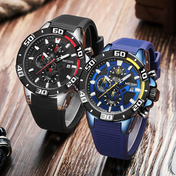 MEGIR 2121 Watch Top Brand Luxury Fashion Analog Quartz Sport Men Watches Mens Waterproof Business Date Wrist Watch Relogio Masculino