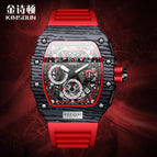 KIMSDUN Multifunctional Bucket Type Fashion Sports Watch Men's Miller Calendar Quartz men's casual Watch K-2013B