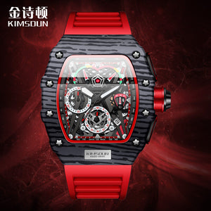 KIMSDUN Multifunctional Bucket Type Fashion Sports Watch Men's Miller Calendar Quartz men's casual Watch K-2013B