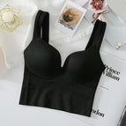 Plus size No rim 3D gathering bra running support breathable sports underwear women vest large size Bra