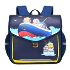 New cartoon schoolbag horizontal version primary school students' schoolbag ridge guard