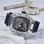 Men's watch Richard Hollow Watch Quartz Three-Pin Calendar Fashion Waterproof Spot Men's Watch 8087 SILICON A