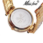 Miss fox leopard diamond-studded steel belt personalized fashion ladies watch high-end waterproof quartz watch v227