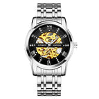 KIMSDUN fashion double-sided hollow automatic mechanical watch men's watch men's watch waterproof business men's casual watch K-1973A