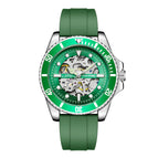 PINTIME Watch Green Automatic Mechanical Watch Luminous Waterproof Men's Watch Simple Clock 6945