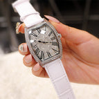 Fashion Net Red New Barrel Genuine Large Men's Watch Belt Diamond Women's Watch Waterproof Watch