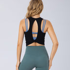 2021 Summer new sleeveless sports vest hollow beauty back casual comfortable running training fitness yoga top 8235