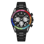 PINTIME new style men's casual watch fashion steel watch men's and women's waterproof quartz men's watch
