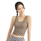Yoga Clothes with Chest Summer New Slim Fit Beauty Back Yoga Vest Sports Running Fitness Top Women