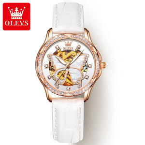 OLEVS Women's watch Automatic Mechanical Watch office lady fashion elegant butterfly women's casual Watch 6622