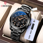 CHENXI Watch Men's Steel strap Multi-Functional Three Eyes and Six Needles Sports fashion quartz Watch CX-905A