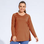Large Size women Clothes Long Sleeve Yoga Tight Breathable Sports Top Long Running Blouse Quick-Drying T-shirt for Women YY159