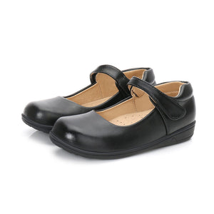 2021 girls' leather shoes black and white children's show shoes spring and autumn new big children princess dress shoes elementary school single shoes 032