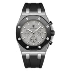 Kimsdun Men's Silicone strap Three Eyes Multifunctional Chronograph Waterproof Calendar Quartz Watch Fashion Men's Watch K-1224B
