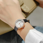 GUOU women's Watch female simple fashion temperament diamond round waterproof quartz watch belt niche ladies watch 8226