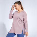 Large Size women Clothes Long Sleeve Yoga Tight Breathable Sports Top Long Running Blouse Quick-Drying T-shirt for Women YY159