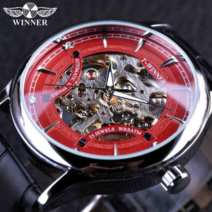 winner Fashion Trend Men's Mechanical Watch Skeleton Watch Men's Manual mechanical men Watch SLZe01