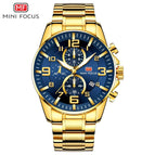 MINI FOCUS Watches Mens 2020 Top Brand Luxury Gold Watch Calendar Waterproof Chronograph Multi Function Business Horloges Mannen