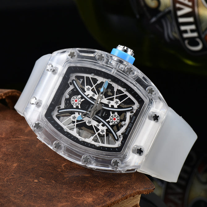 Watch for men New Sports Watch RM Barrel-Shaped Automatic Hollow Couple Men Luminous Watch 8009D