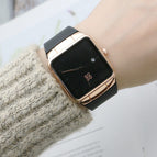 GOGO Silicone Tape square men's and women's watches fashion trend Mori women's watches calendar rubber belt quartz watch