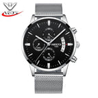 NIBOSI 2309 Men Watch Chronograph Sport Mens Watches Top Brand Luxury luminous Waterproof Full Steel Quartz Gold Clock Men