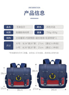 New primary schoolbag girls and boys horizontal version backpack lightweight leisure large-capacity children's backpack 5608 schoolbag
