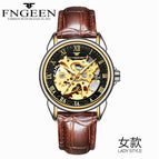 Fngeen Men's Watch Waterproof Fashion Student Men's Watch Double-Sided Hollow Automatic Mechanical Watch 8866