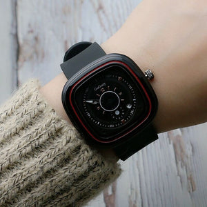 Calendar Girls' Silicone Watch Turntable Square Men's and Women's Retro Plastic Watch Men's and Ladies' Watches Quartz Watch 217