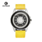 EUTOUR E027 Fashion student steel ball net red simple men and women fashion sports quartz watches canvas Tiktok watch with box gift for father