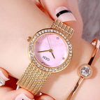 GEDI 82006 Fashion Casual Watch Korea style Women Elegant Luxury Stainless Steel Waterproof Ladies Diamond Rhinestone Analog Quartz Wristwatch
