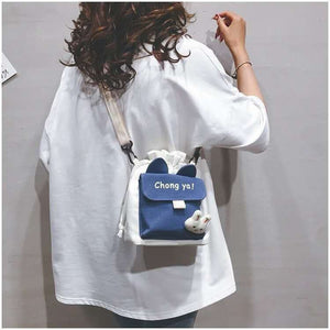 Canvas Bag Women's Bag 2022 New Ins Messenger Bag Lovely 2022 Student Literature and Art One Shoulder Mobile Phone Bag