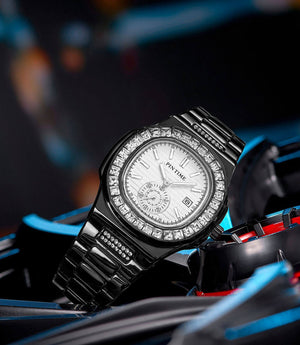 PINTIME watch men's casual explosive quartz calendar business trend waterproof steel fashion men watch