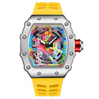 Pintime 2023 New Quartz men's Watch Live Popular Tourbillon Hollow out Trendy Men's quart Casual Watch 8133