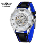 New Winner European American Style Men's Fashion Casual Simple Hollow Manual Manipulator Watch SLZg122