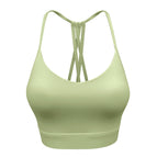Women Yoga Sports Bra Temperament Back Gathering Running Vest lady top 9815