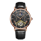 KIMSDUN Sun Moon Star Watch Men's Automatic Mechanical Watch Waterproof Skeleton Tourbillon Men's Watch K-2030A
