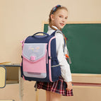 New Primary School Student SchoolBag Lightweight Burden Alleviation Spine Protection Integrated Full Open Children Men's Backpack