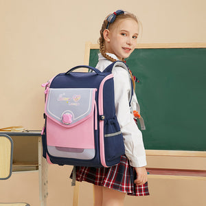New Primary School Student SchoolBag Lightweight Burden Alleviation Spine Protection Integrated Full Open Children Men's Backpack